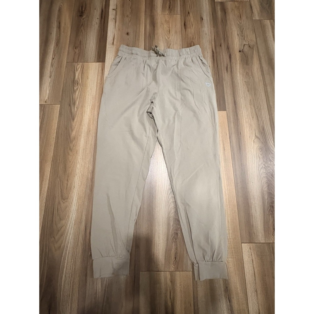 Baleaf Cotton Joggers Sweatpants Men's XL‎ Beige Pockets Drawstring